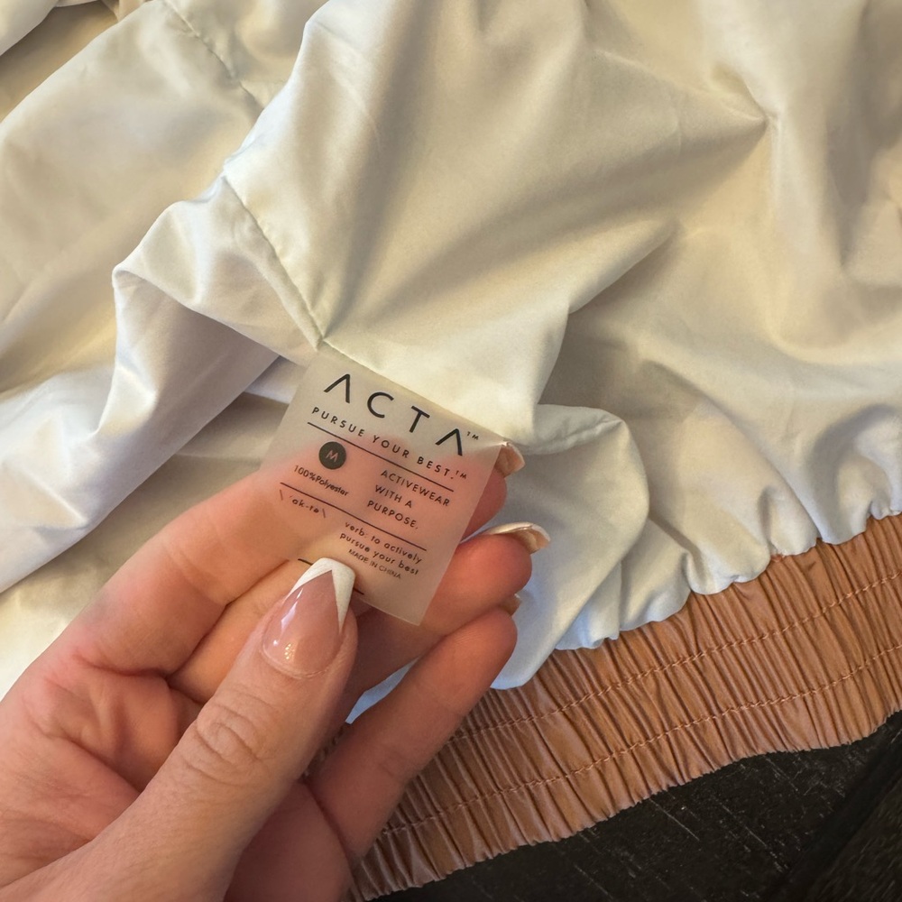 Acta White Windbreaker Jacket - image 3